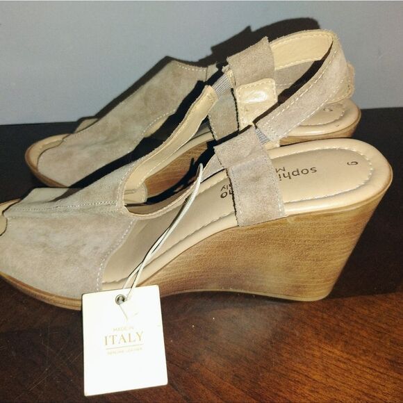 Sophia Milano Nwt Elegant Beige Women's Sandals - Picture 4 of 10